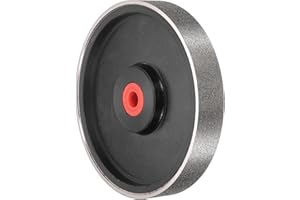 HARFINGTON Diamond Lapidary Wheel 6 Inch x 1 Inch with 1" Arbor Hole 100 Grit Jewelry Grinding Wheels with Reducers, for Stone, Marble, Gem, Glass, Ceramics, Crystal, Cemented Carbide, Steel
