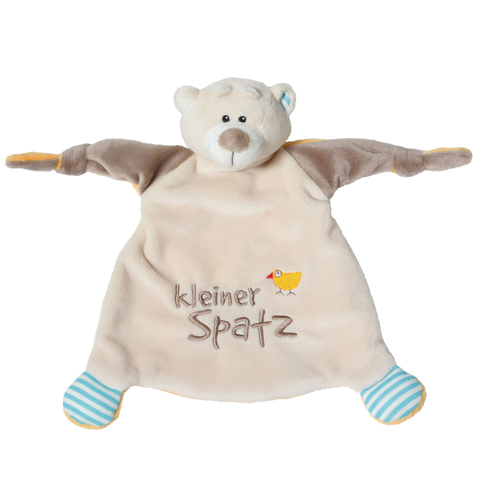 'Nici 40041 Stitched' Little Sparrow ' – Comforter Bear Message and Picture 25 x 25 cm