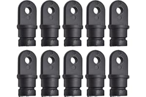 MARINE CITY Black Nylon Bimini Top Eye End Cap, Round Inside Eye End, Lightweight, Outer Diameter, Ideal for Marine, Boats, Yachts, Ships, and Hardware Accessories