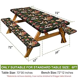 Picnic Table Cover with Bench Covers Camping