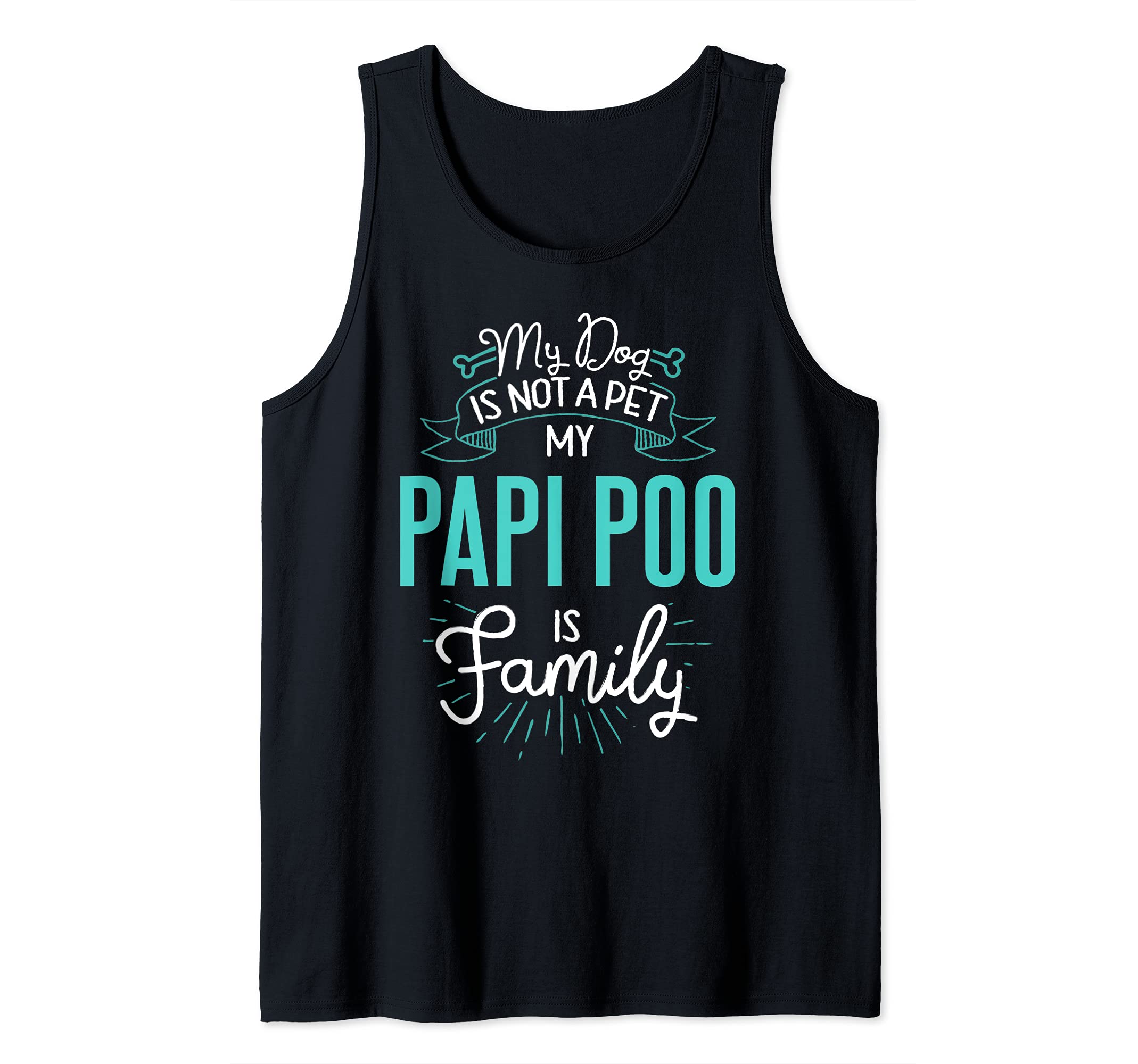 Cute Papi Poo Design Family Dog Giftn Tank Top