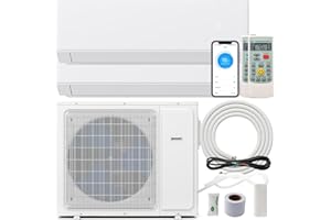 DORTALA 36000 BTU Dual Zone Mini Split Air Conditioner Heat Pump, 23 SEER2 208-230V Wifi Enabled Pre-Charged Ductless Inverte