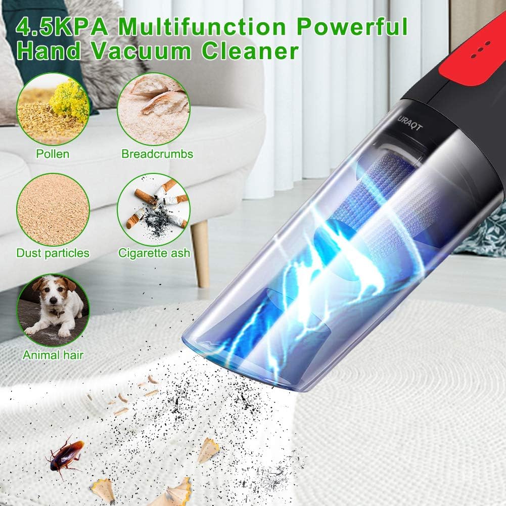 Aspirapolvere Portatile Potente Ricaricabile Ricarica Rapida USB URAQT Aspirabriciole  12V 120W 4.5k PA Aspirabriciole Senza Fili Bbuono per Casa/Auto/Ufficio  Aspirapolvere Aspirapolvere per interni berjaya.edu.my