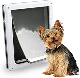 Pet Prime 2 Ways Locking Pet Flap Door Large with Transparent Flap view 1