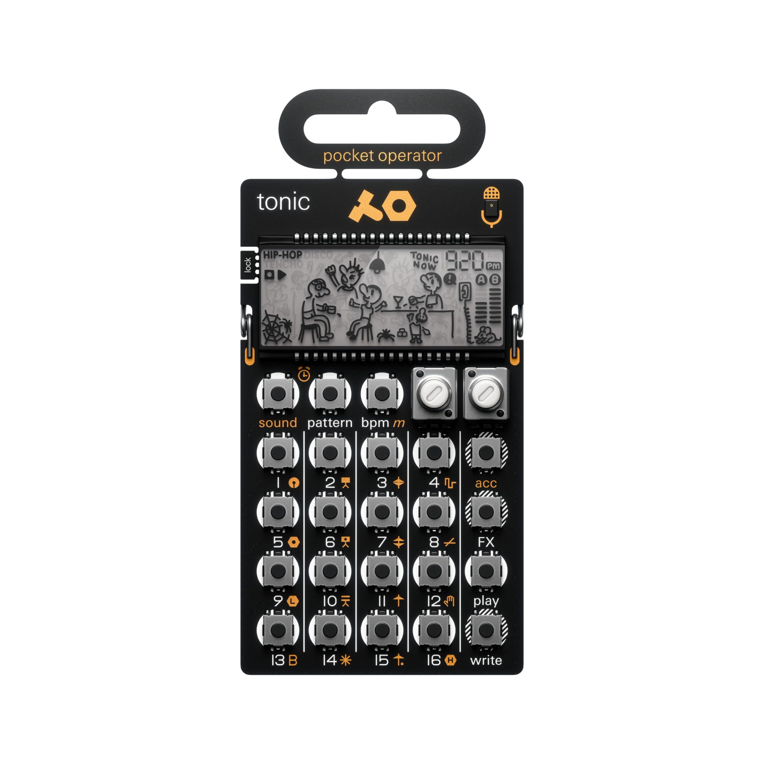 Teenage Engineering PO-32 Tonic Drum Synthesizer and Sequencer, Gold/black