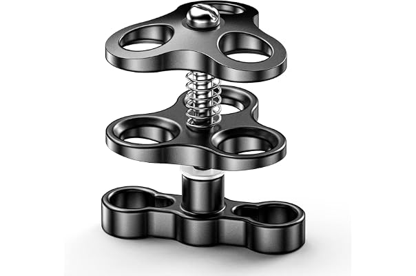 Details about &nbsp;Diving Lights Clamp Underwater 3 Holes for φ25mm Ball Light Arm System