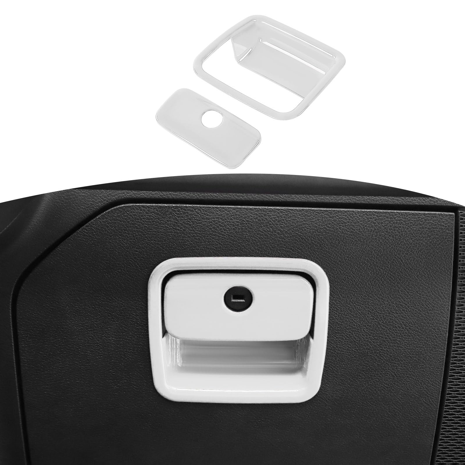 Photo 1 of RT-TCZ for Jeep JL Glove Box Compartment Latch Handle Trim Cover for Jeep Wrangler JL JLU Gladiator JT 2018-2024 White Interior Accessories
