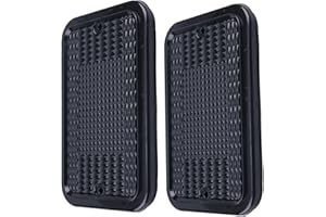 Fakojer 2X LVU18746 Black Warning Lens Compatible with John Deere Tractor 1023E 1025R 1026R 1600 2025R 2032R 2038R 3025D 3025E 3032E 3033R 3035D 4120 4210 (2X LVU18746)