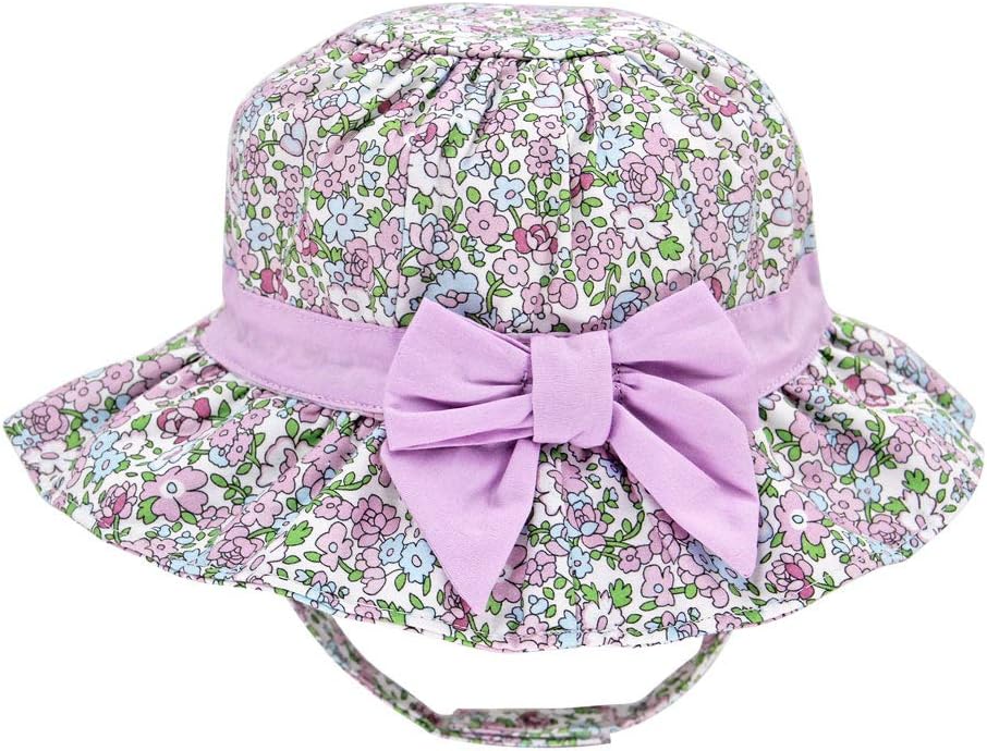 jerague Toddler Kids Baby Girl Breathable Sun Hat Cotton Foldable 50+ SPF Protective