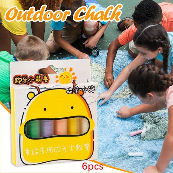 Colored WaterBased Chalk WaterSoluble Sidewalk Chalk DustFree Chalk