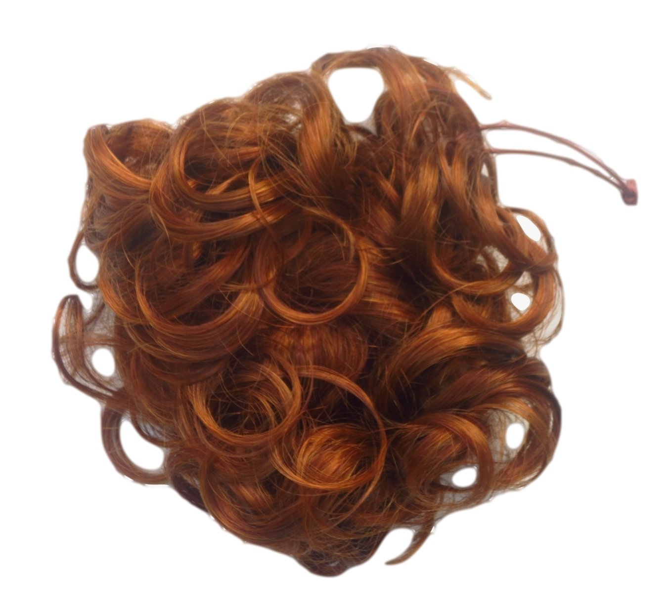 Hair Extensions Curly Messy Drawstring Updo Full Bun Fire Red Best Deal