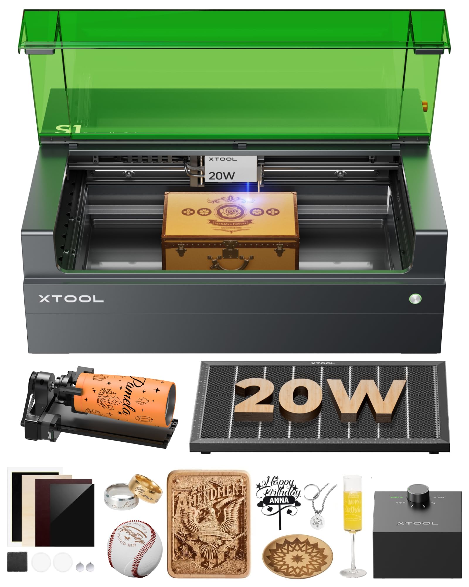 xTool S1 20W Laser Cutter and Laser Engraver for