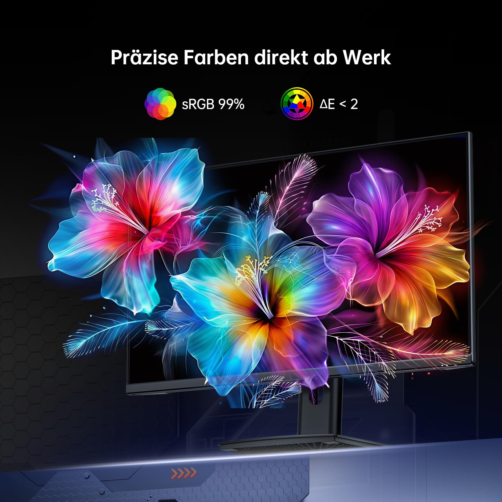 KTC Gaming Monitor 27 Zoll, QHD 2560×1440, 200Hz (OC 210Hz), Fast IPS, 1ms Reaktionszeit, HDR400, Adaptive Sync, 10-Bit Farbe, Höhenverstellbarer Stand, 2×DP 1.4, 2×HDMI 4