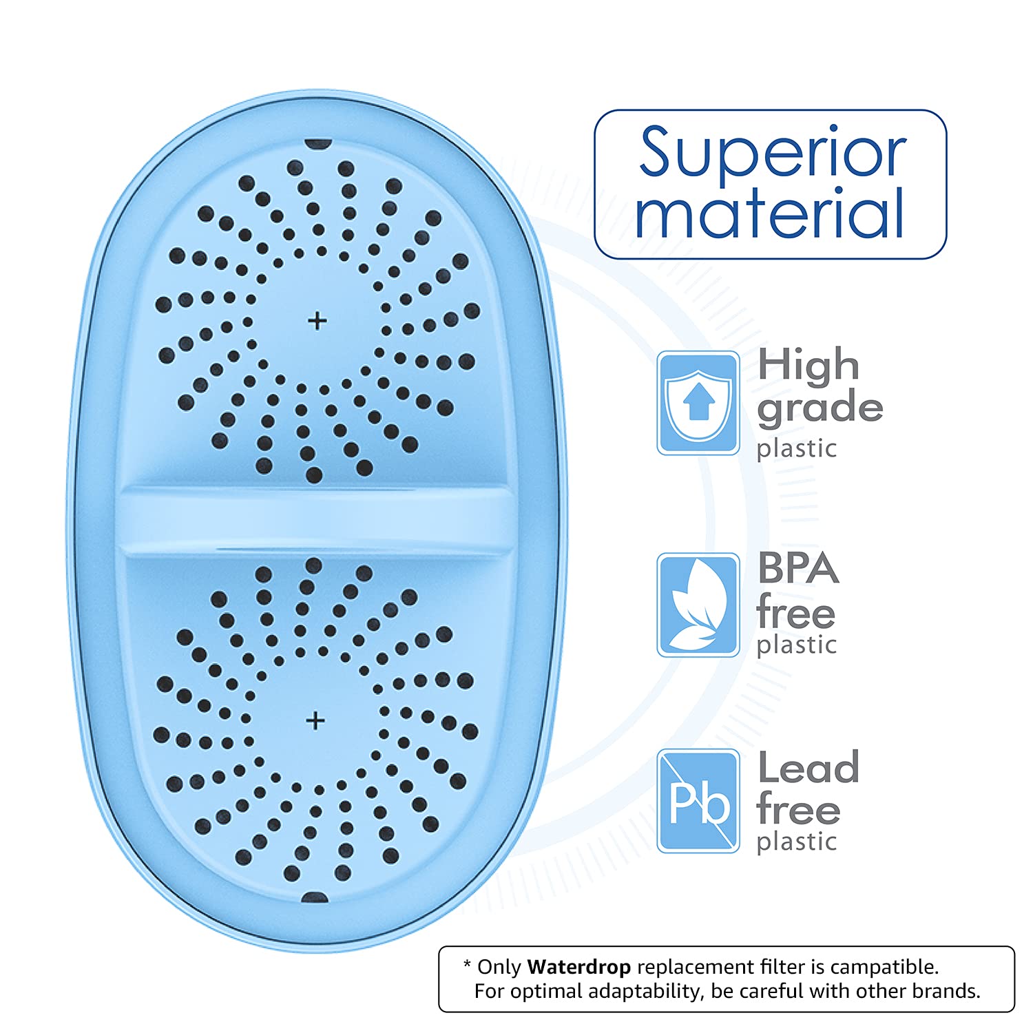 [Original] Waterdrop WD-PF-AL Replacement Alkaline Filters for All Waterdrop Pitcher Filtration System, Improved Coffee Taste, Last Up to 100 Gallons (Pack of 3)