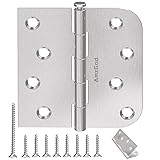 AmzGod 24 Pack Brushed Nickel Door Hinges, 4 Inch