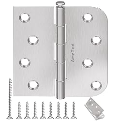 AmzGod 24 Pack Brushed Nickel Door Hinges, 4 Inch