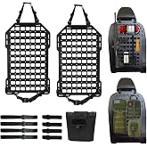 Tactical Back Seat Car Organizer, Rigid ABS Engineering Plastic Car Seat MOLLE Panel for Truck &amp; SUV, tactical car seat back organizer with 1 Molle Pouch for Easy Storage and Accessories Management
