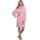 Seven Apparel Hotel Spa Collection Herringbone Textured Plush Robe, Bright Pink
