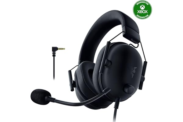 Razer BlackShark V2 X Xbox Gaming Headset, 3.5mm Audio Jack, Black | 50mm Drivers, Cardioid Mic, Lightweight, Comfortable Noise Isolating Earcups, for Xbox Series X, Series S, PS5, PC, Switch