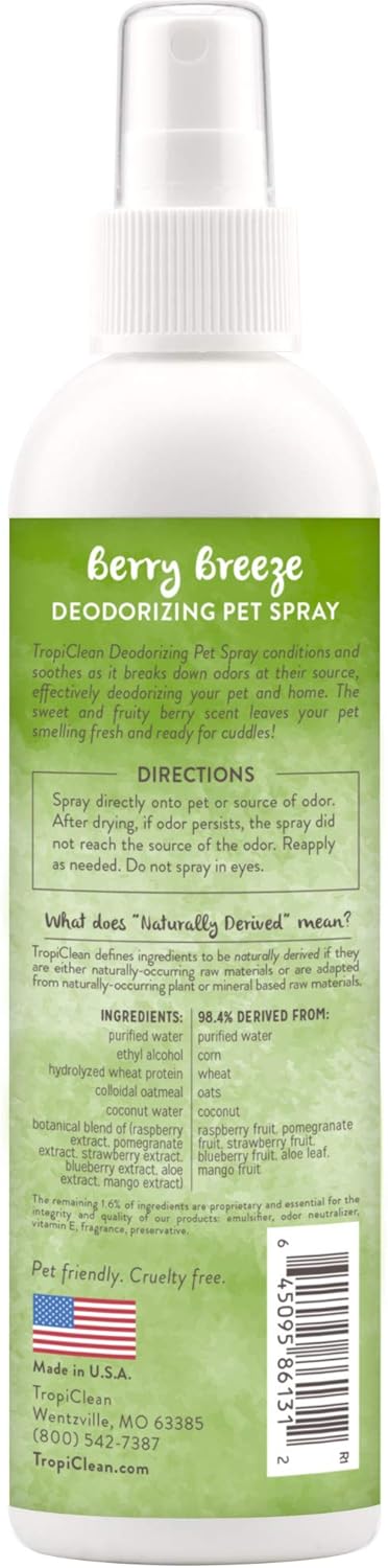 TropiClean Dog Perfume Spray Grooming Supplies, Dog Deodorant Spray for Smelly Dogs - Image 3