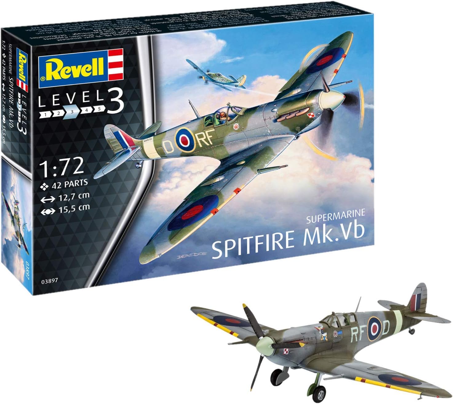 Amazon ドイツレベル 1 72 イギリス空軍 スピットファイアmk 5b プラモデル 03897 プラモデル 通販