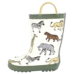 Hudson Baby Kids Rain Boots, Wild Safari, 5 US