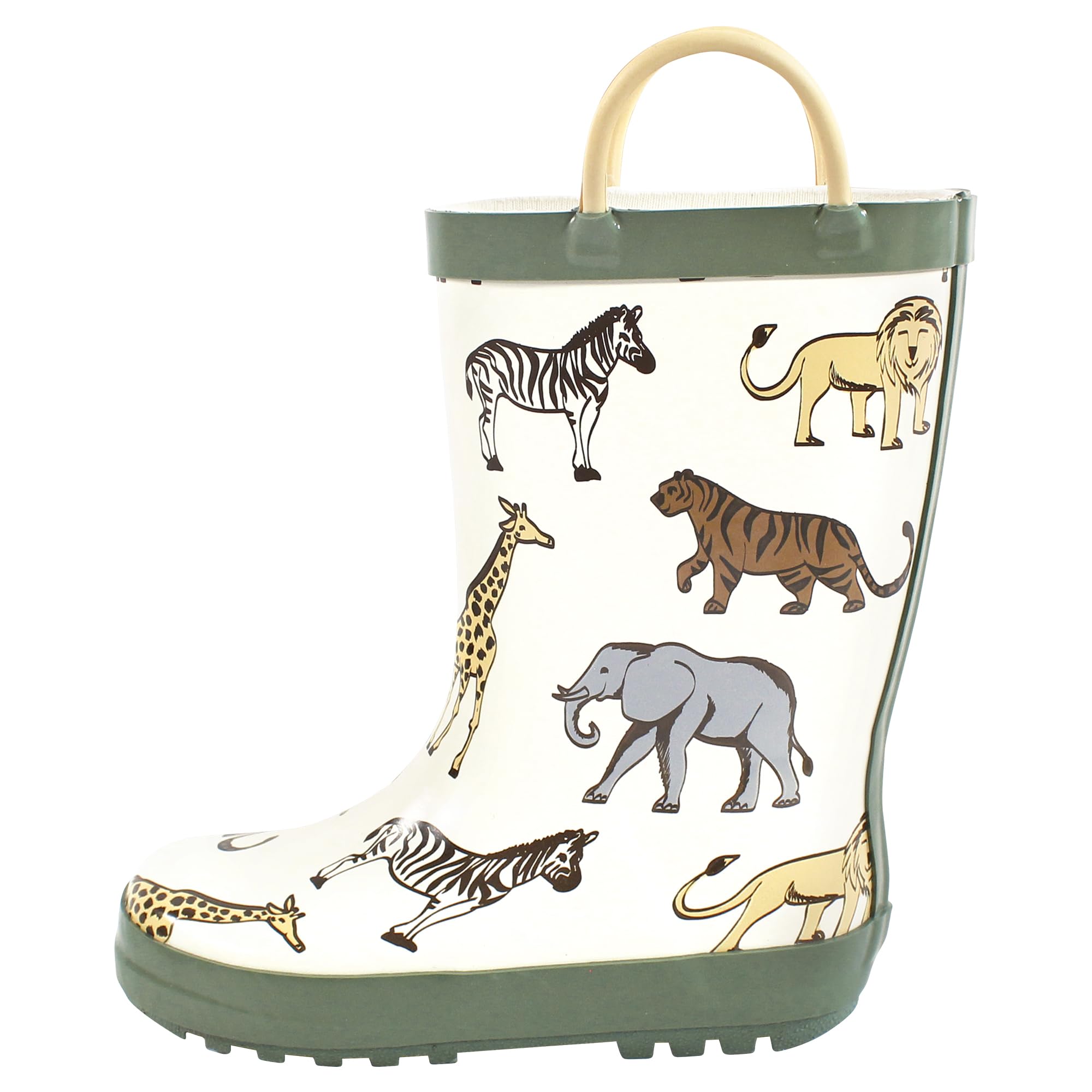 Hudson Baby Kids Rain Boots, Wild Safari, 8 US