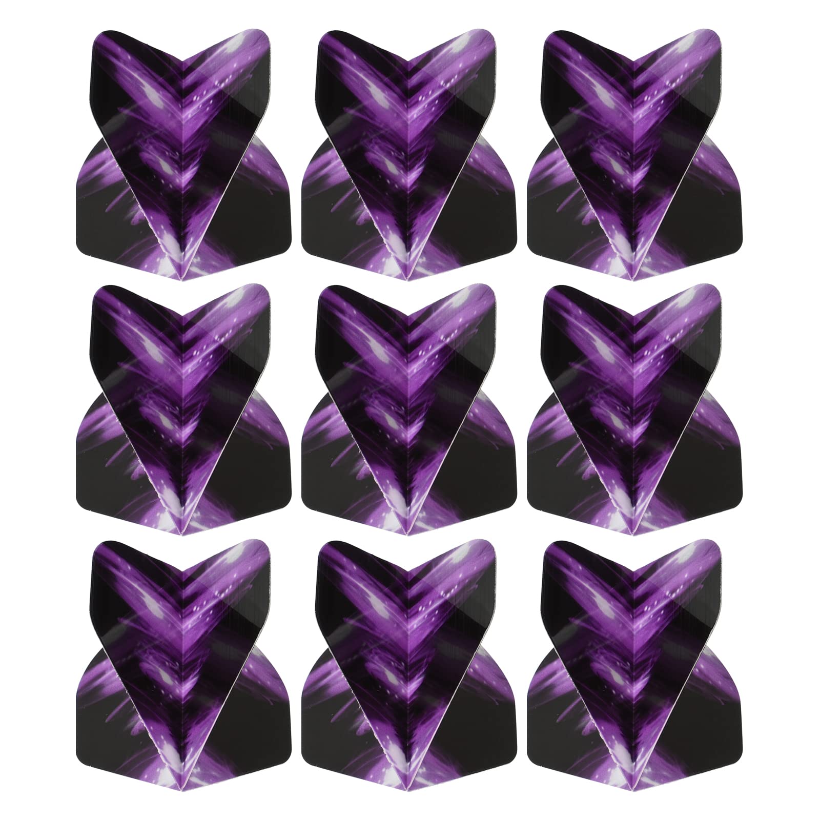 PATIKIL Dart Flights, 9 Pack PET Standard Darts Accessories Replacement Parts for Soft Tip Steel Tip, Black, Purple