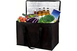 1Pcs Insulated Cooler Bag - Keeps Food Hot or Cold for Hours, Reusable Grocery Tote with Durable Zipper, Lightweight & Sturdy