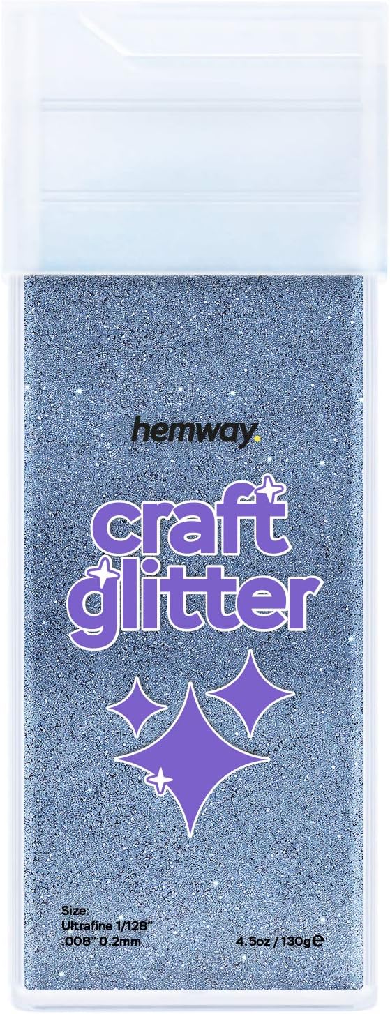Hemway Glitter Shaker Azure Blue 110g Ultrafine, Craft Glitter Shaker for Resin & Epoxy Crafts, Christmas Art Supplies, Nail - Image 3