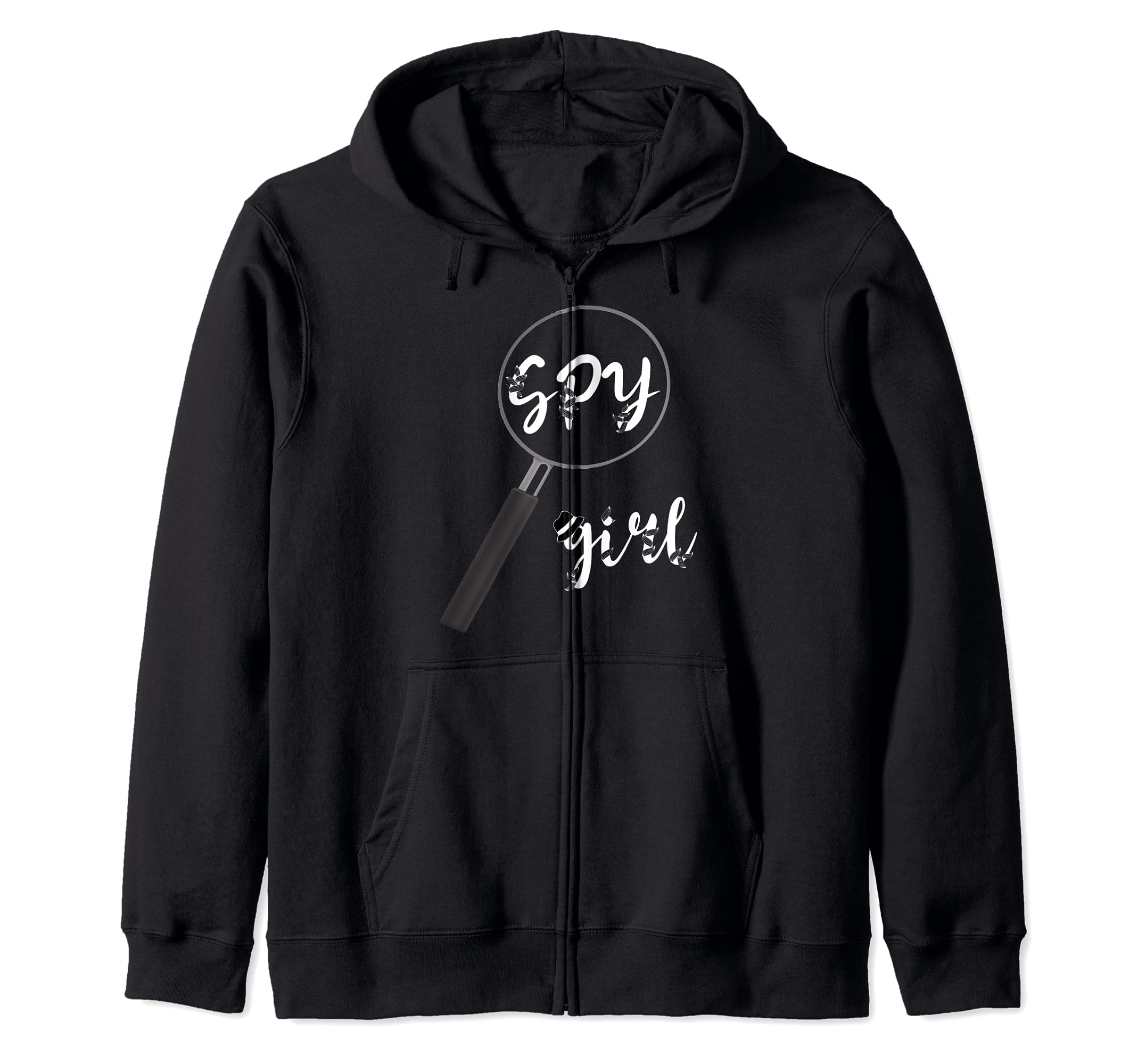 Spy Girl Espionage True Crime Private Spying Detective Zip Hoodie