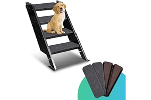 ESUDNT RV Step Covers 4 Pack 19"x7" Camper Step Cover, RV Stair Covers, RV Step Rug, RV Step Carpet, Compatible with Lippert|MORryde Step for Travel Trailers, Motorhome, Camper Must Haves Accessories