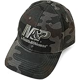 M&P by Smith & Wesson Officially Licensed Men’s Baseball Hat, Adjustable Dark Camo with Emobroidered Logo