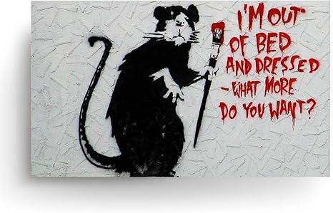 Banksy Rat Cartel Arte Pared Impresion Graffiti Decoracion Calle