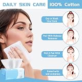 Rouceyxin Cotton Facial Dry Wipes 100 Count Multi-Purpose Face Towels view 6