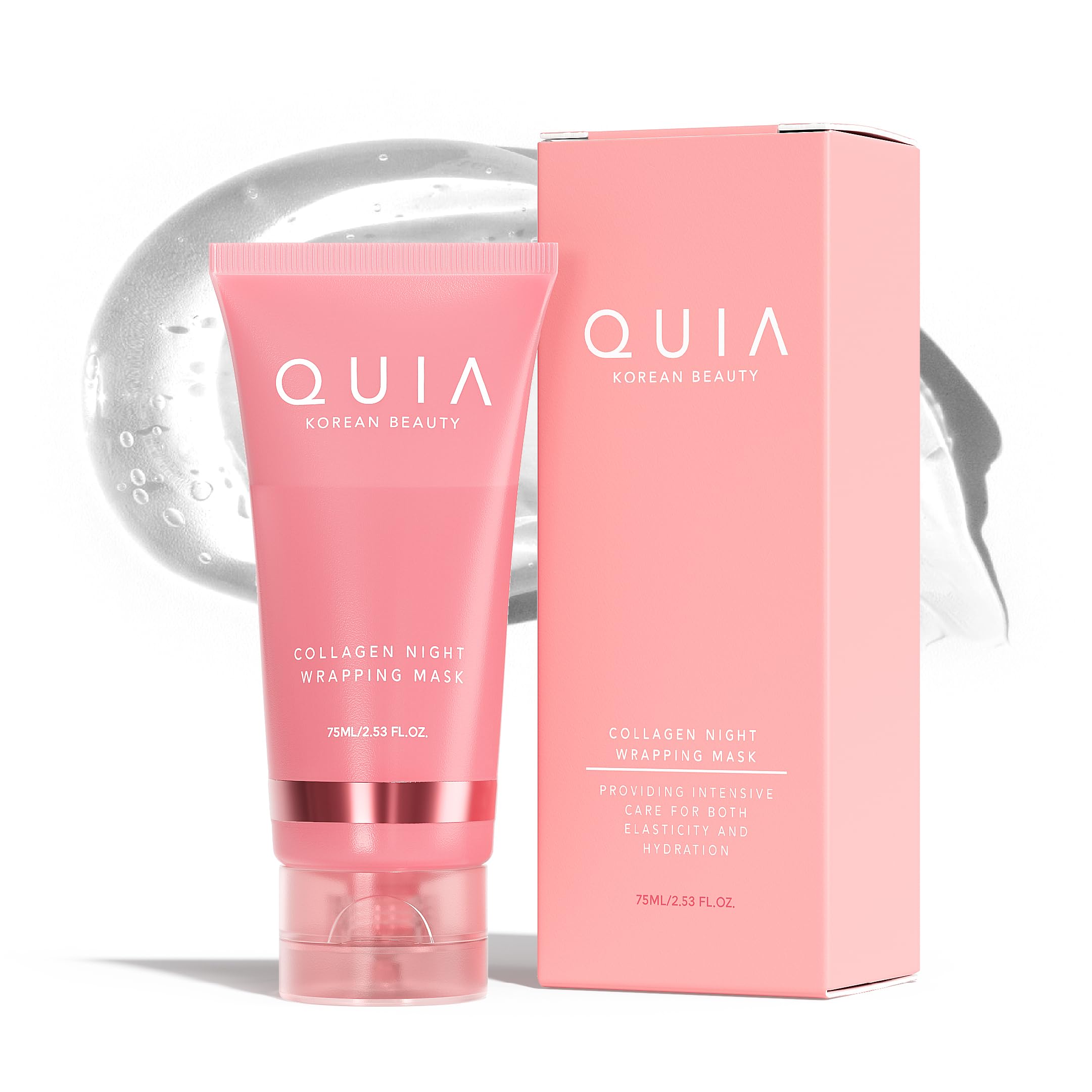 Photo 1 of QUIA Collagen Night Wrapping Mask for Glass Skin – Korean Skincare for Hydrated, Radiant Skin – Overnight Firming & Hydration – Easy Peel-Off Formula, Dermatologist-Tested- For All Skin Types