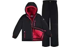 SMONTY COZY Boys Snowsuit With Hood Water-repellent Ski Suit Windproof Winter Suit