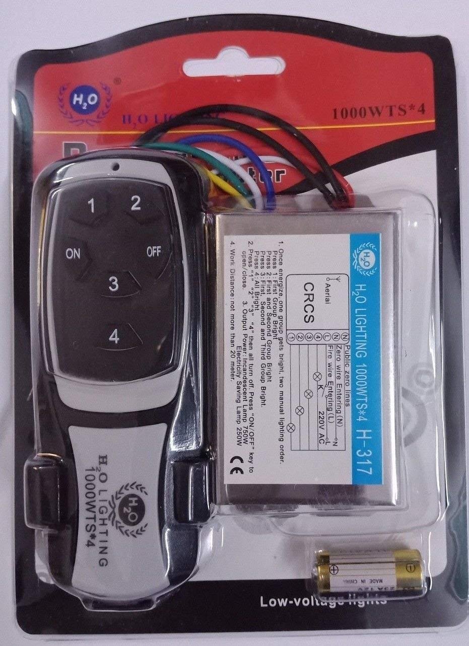 ASHIMAA TRADER 4 Way Wireless Radio Remote Control Switch for Home/Office Lights Fan/Tube