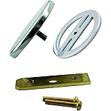 WestbrassFloating No-Hole Overflow Faceplate, Polished Chrome, D980R-26