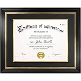 Yaetm Black 11x14 Diploma Frame with Mat for 8.5x11