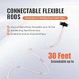 VEVOR 30ft Dryer Vent Cleaner Kit 22pc Nylon Brush Duct Lint Remover Flexible view 5