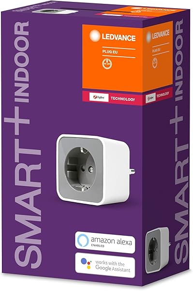 Ledvance Smart Plug Zigbee enchufe conmutable para el control de luz en su Smart Home directamente compatible con Echo Plus y Echo Show 2 Gen compatible con Philips Hue Bridge 4 unidades
