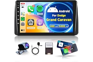 4G 64G for Dodge Grand Caravan 2008-2020 Android Stereo Radio, for Chrysler Grand Voyager/Town&Country 2011-2015, Rimoody 9''