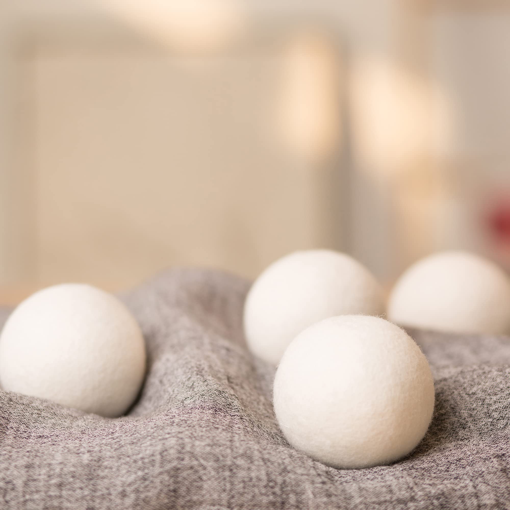 BABL LIFE Wool Dryer Balls-Pack of 6,Premium Reusable New Zealand Natural Fabric Softener,Saves Drying Time, Handmade-Upgraded Version(Made of The Latest Shearing)-2.6 Inch