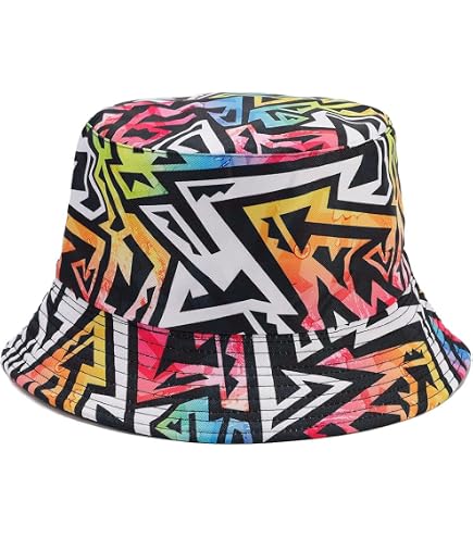 Red Black Reversible Double-Side-Wear Bucket Hat for Men  display picture 2