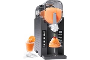 CHIVALZ Slushie Machine No Ice Needed, Slushy Machine for Home, Frozen Drink Maker with 6 Preset Programs for Margaritas, Frappés, Milk Shake and More, LED Display, Auto Clean, Black, 1 Pack+6 Modes