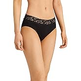 Hanro Women's Moments Hipster Panty,Black,Medium
