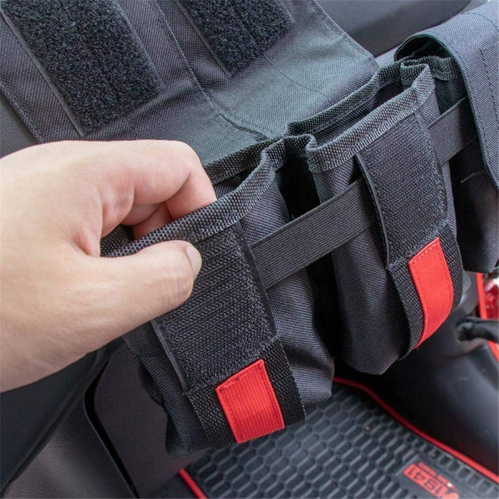 duhe189014 Auto Co-Pilot Center Console Storage Organizer, Passenger Seat Grab Handle Storage Bag Phone Holder For Jeep Wrangler CJ YJ TJ LJ JK JKU JL JLU JT 2 Door & 4 Door sweetie