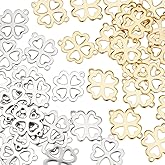 UNICRAFTALE Stainless Steel Connector Charms Clover Links Charms Golden Four Leaf Clover Connector Charms Luck Pendants for DIY Bracelet Necklace Jewelry Making