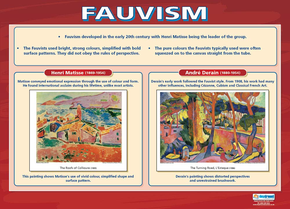 Fauvism | Art Posters | Gloss Paper measuring 850mm x 594mm (A1) | Art Class Posters | Education Charts by Daydream Education